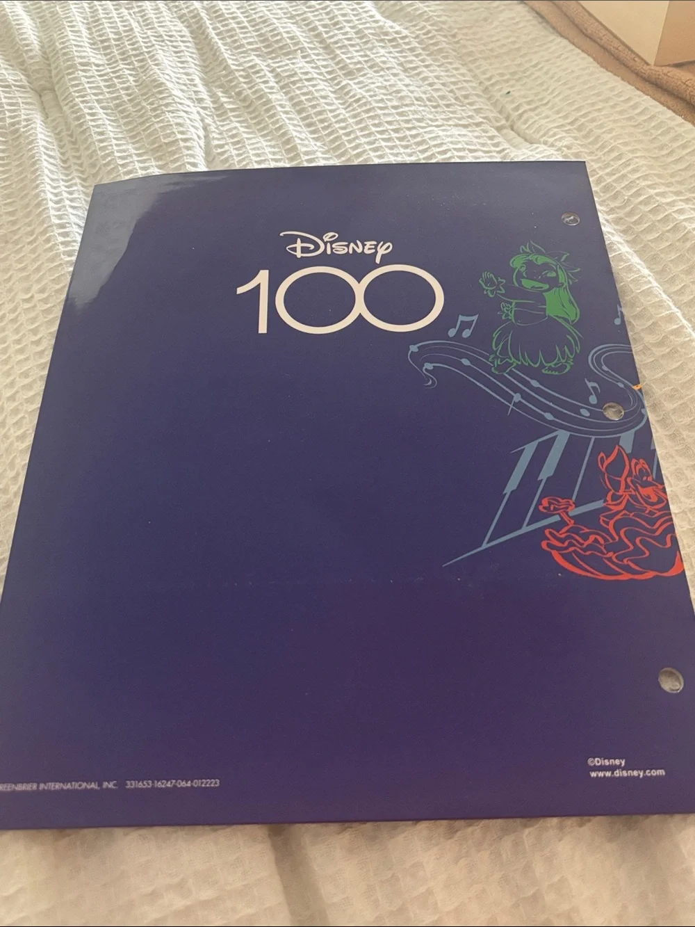 Disney Mickey Mouse Marching Band folder- Blue, Red & White